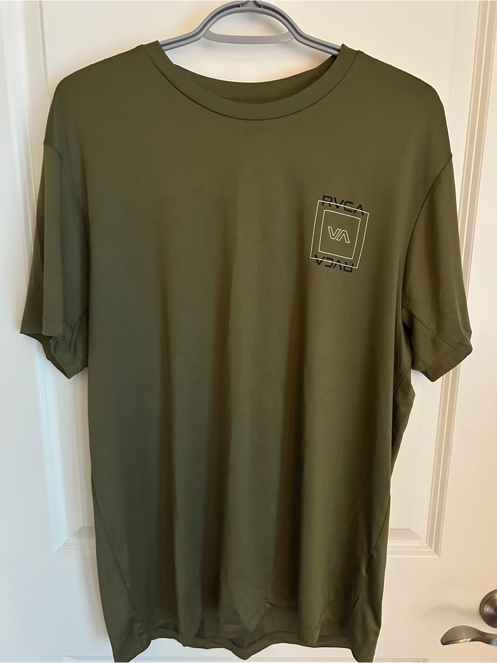RVCA Olive Green Short-Sleeve Logo Tee
